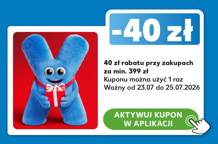 Aktywuj kupon 40 ZŁ RABATU na zakupy za min. 399 zł z Kaufland Card XTRA