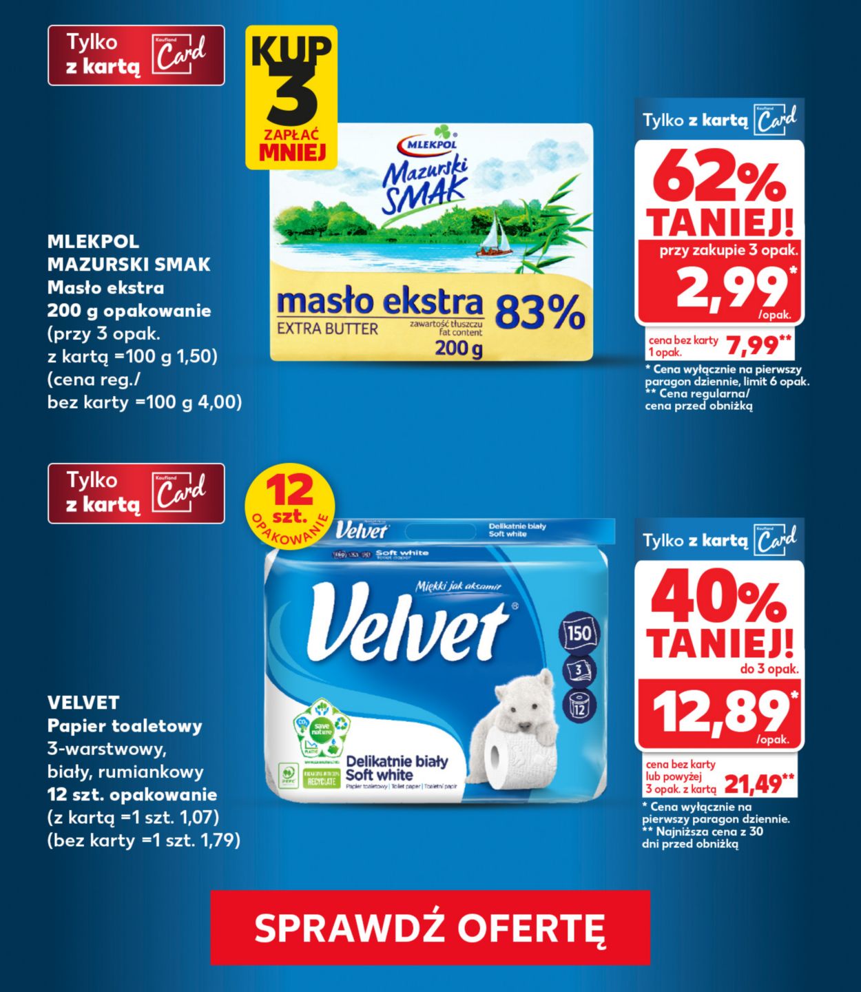 Mlekpol Mazurski Smak Masło ekstra 200 g opak. przy zakupie 3 opak. za 2,99 zł, limit 6 opak.